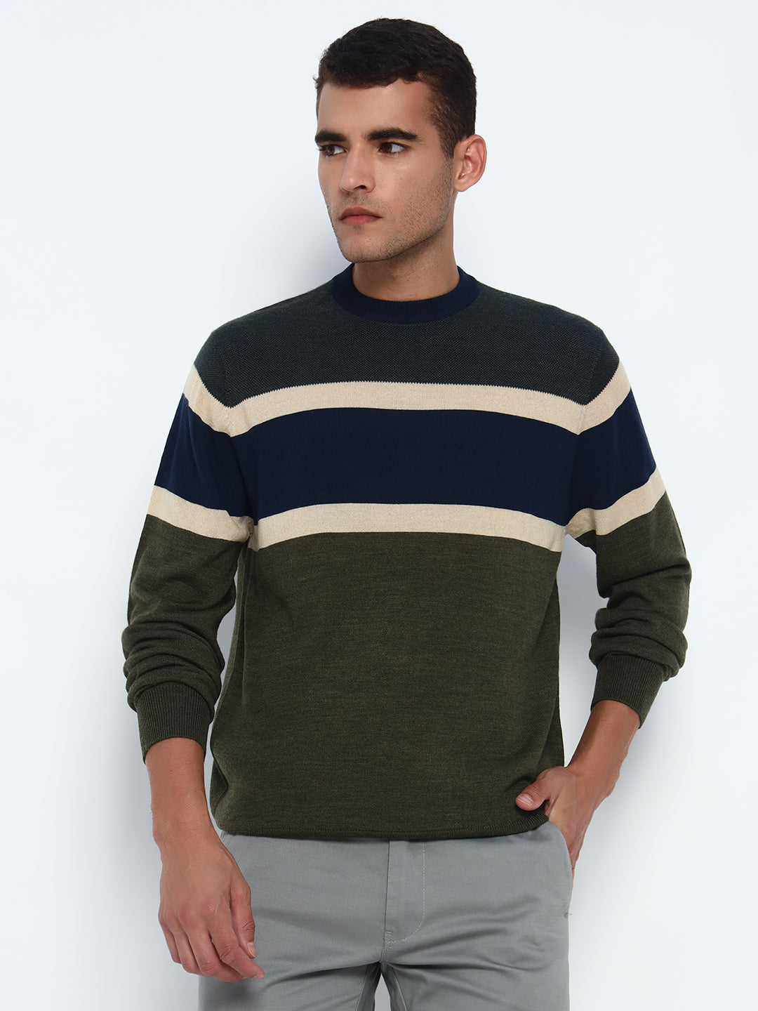 Birdseye Stripe Sweater