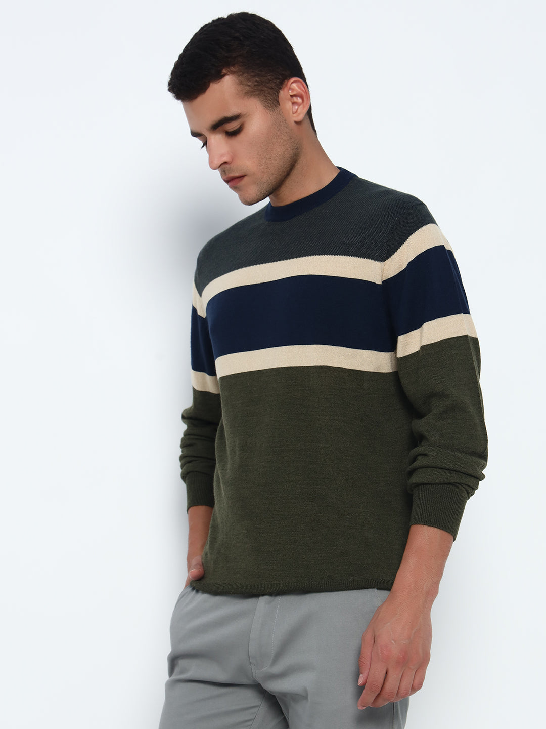 Birdseye Stripe Sweater