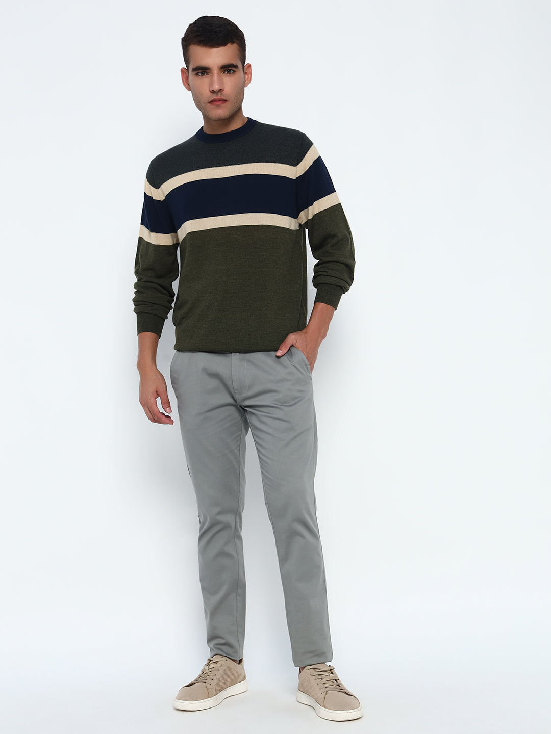 Birdseye Stripe Sweater