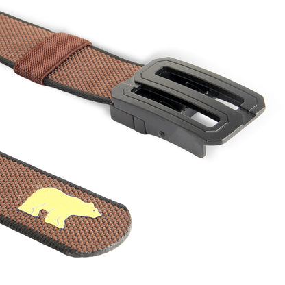Jack Nicklaus Reversible Golf Belt for Men | Adjustable Polyester Belt with Metal Buckle