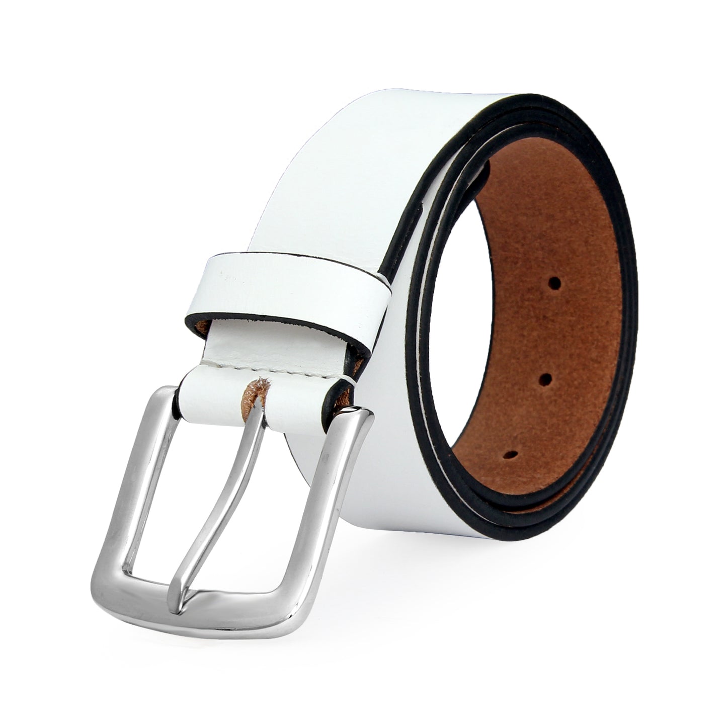 White Jack Nicklaus Full Grain Leather Belt