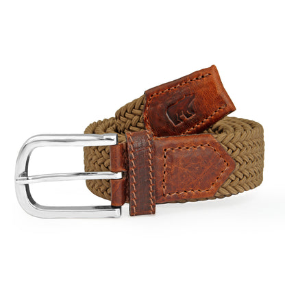 Brown Jack Nicklaus Elastic Stretch Belt